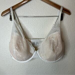 Soma 032201 ivory nude lightest lift lace plunge bra 38DDD